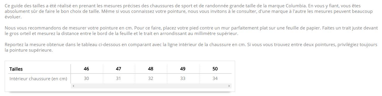 guide chaussure de randonnée